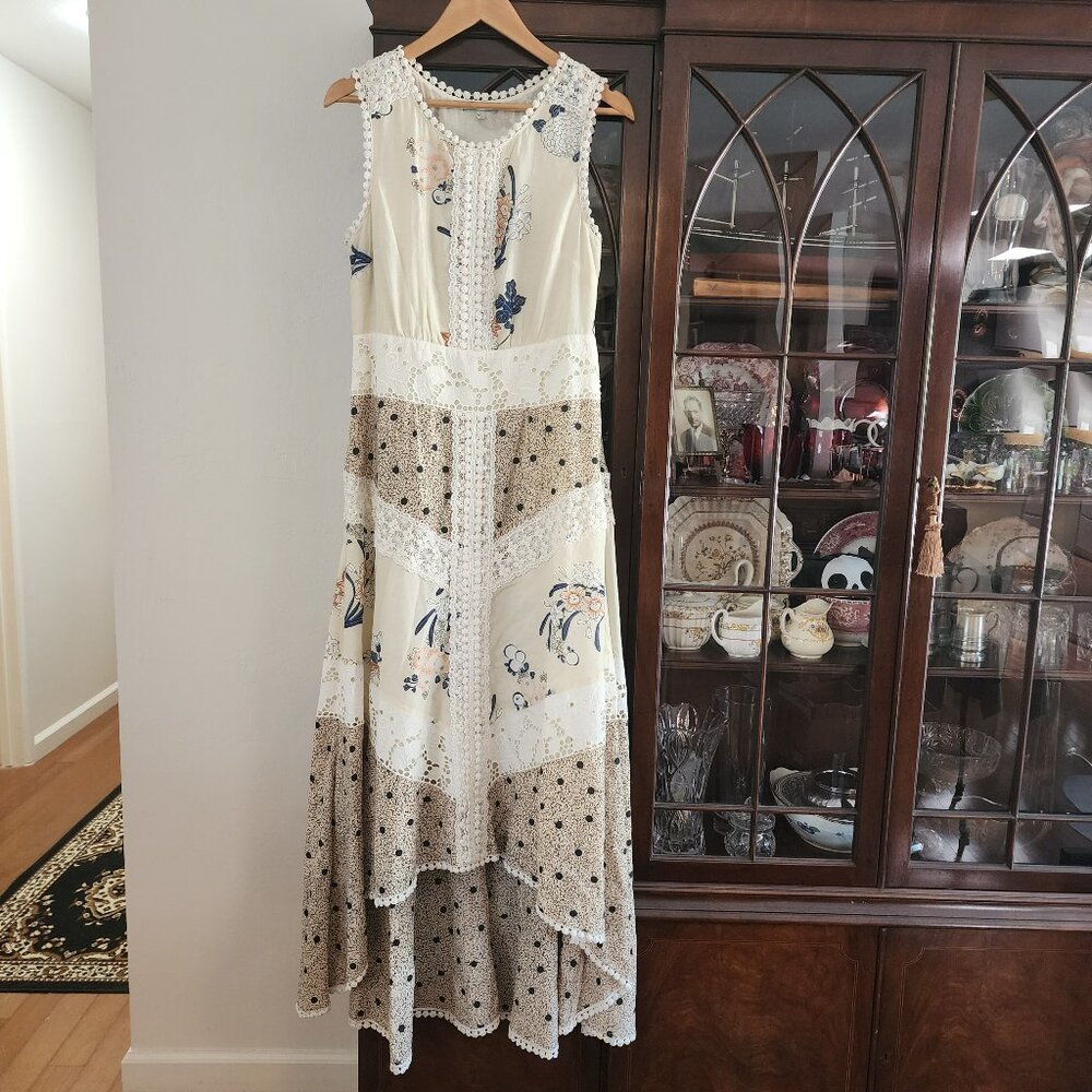 Anthropologie Leifnotes Field Biology Dress // Size 8 // Cottagecore Maxi Dress
